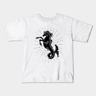 Seahorse Illustration Kids T-Shirt